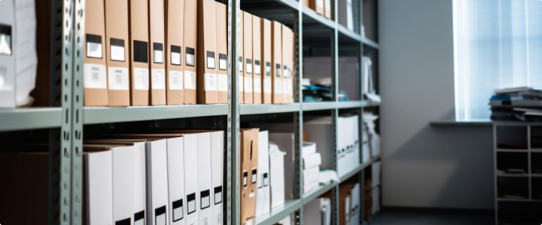 有序存放的档案